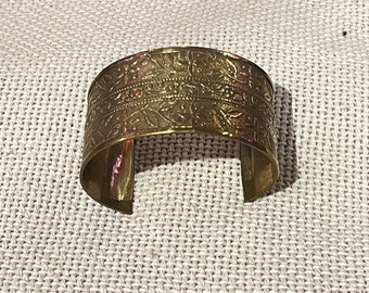 Brass bangle cuff bracelet, Brass bracelet