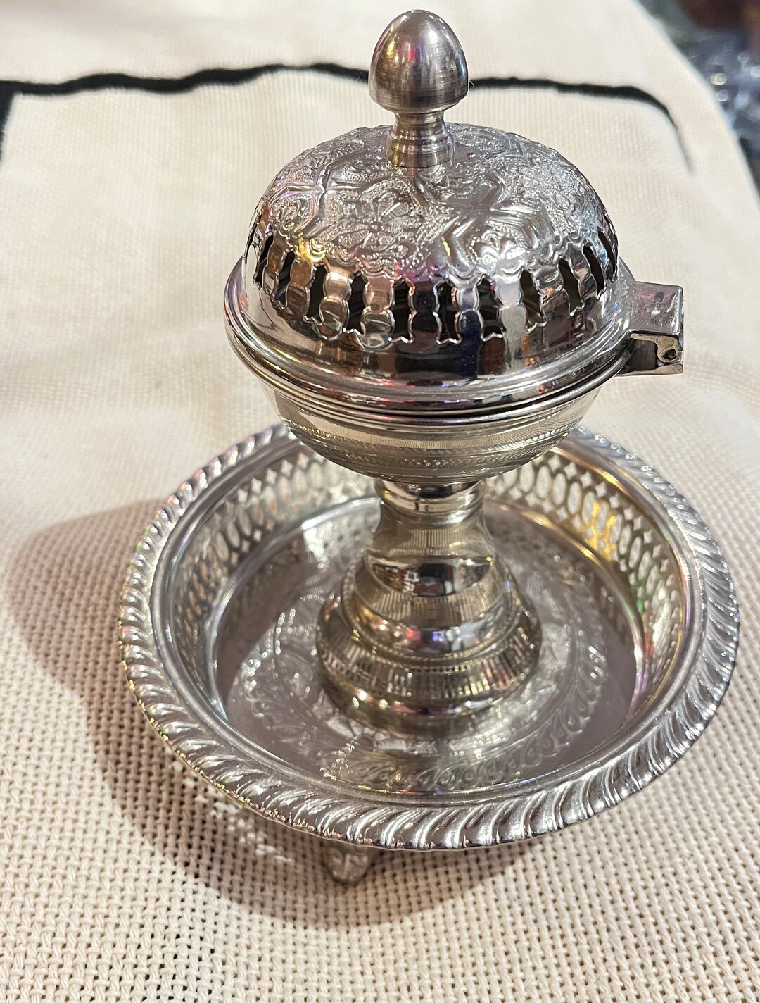Moroccan Incense Burner, Silver Incense Burner, Moroccan Incense Oud