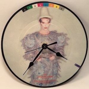 David Bowie “Ashes to Ashes” picture disc record clock.