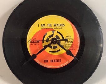 Beatles “I Am The Walrus” 45 record clock