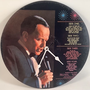 Frank Sinatra 33 1/3 album cover clock