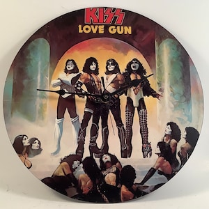Kiss “love Gun” 33 1/3 Album Cover Clock - Etsy