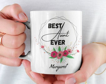 Beste tante ooit gepersonaliseerde koffie mok 11oz premium kwaliteit uniek aangepast cadeau