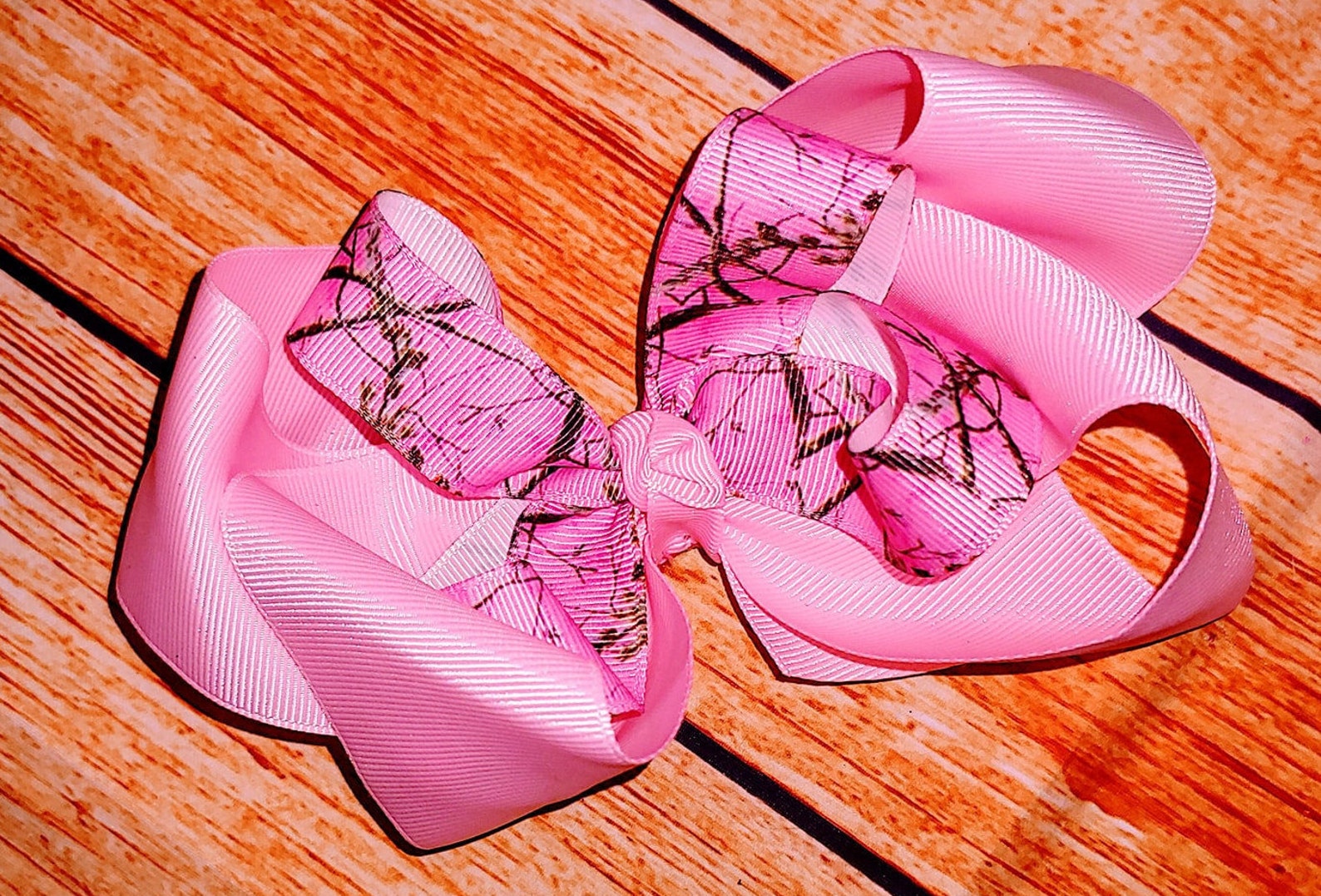 Pink Camo Hair Bow 6 Etsy