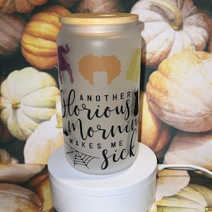 Another Glorious morning , hocus hocus glass tumbler, another glorious morning libby glass tumbler, hocus hocus  libby glass tumbler
