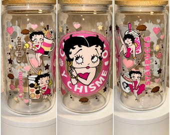 Betty Boop Libby glasmugg, Abetty Boop-mugg, kaffekopp, Libby glasburk