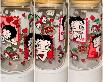 Betty Boop Libby glasmugg, Betty Boop-mugg, kaffekopp, Libby glasburk