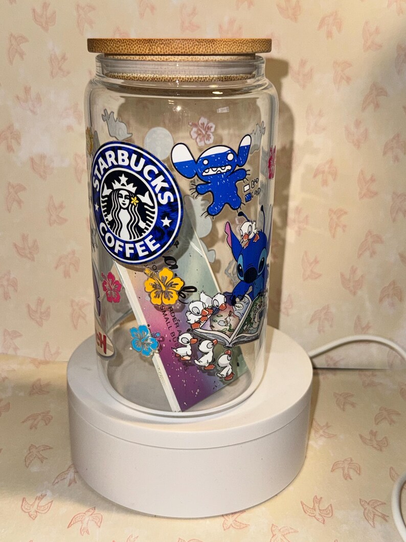 Stitch Libby glasmugg, Stitch-mugg, kaffekopp, Libby glasburk bild 4