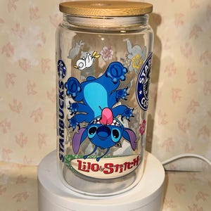 Stitch Libby glasmugg, Stitch-mugg, kaffekopp, Libby glasburk bild 2