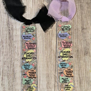 Teacher Acrylic Bookmark, Cute Bookmark, Acrylic Bookmark, Book Lover Gifts, Trendy Bookmark, Bookmark Acrylic, Bookish Gifts