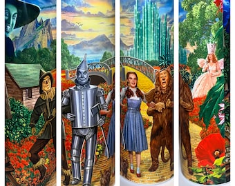 Wizard of oz tumbler, movie tumbler, 20oz Stainless Steel Double Wall Insulated Cups with Metal Straw, Coffee Mug