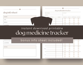 Dog Medication Tracker Printable: Weekly Pet Pill Chart (PDF Download)