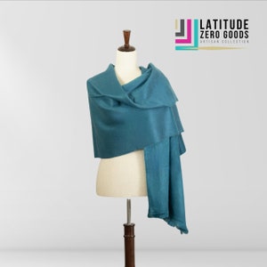 Alpaca Wool Shawl | Super-Soft Shawls |Pashmina | Bondi Blue Alpaca Wool Shawl | warm wrap formal shawl | turquoise shawl