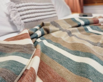 Couverture en laine d'alpaga | Couverture faite à la main de taille reine | Couverture unique en laine | COUVERTURE | couverture en laine