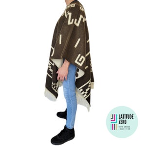 Clint Eastwood-Stil Handgefertigter Poncho Serape Dollar-Trilogie Poncho aus Alpakawolle Serape Cape für Männer Mann-Poncho Bild 9