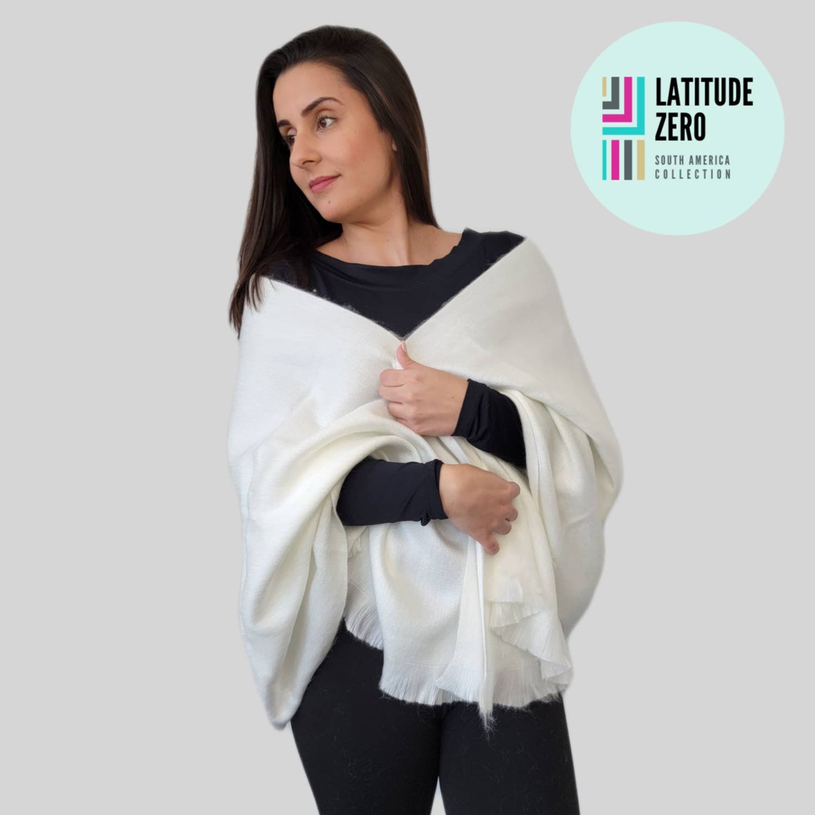 how to wear an alpaca shawl