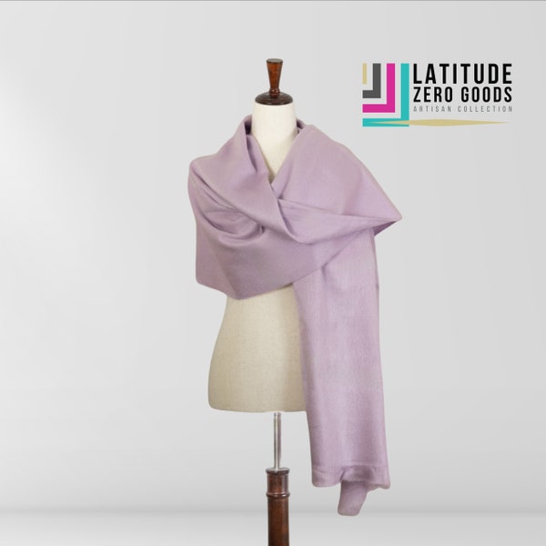 Alpaca Wool Shawl | Super-Soft Shawls |Pashmina | Pale Purple Alpaca Wool Shawl | warm wrap formal shawl | purple shawl