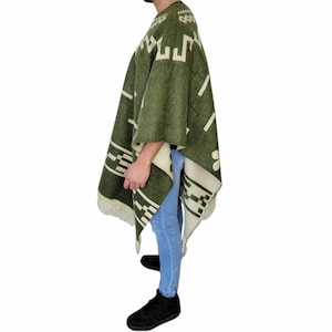 Clint Eastwood-Stil Handgefertigter Poncho Serape Dollar-Trilogie Poncho aus Alpakawolle Serape Cape für Männer Mann-Poncho Bild 8