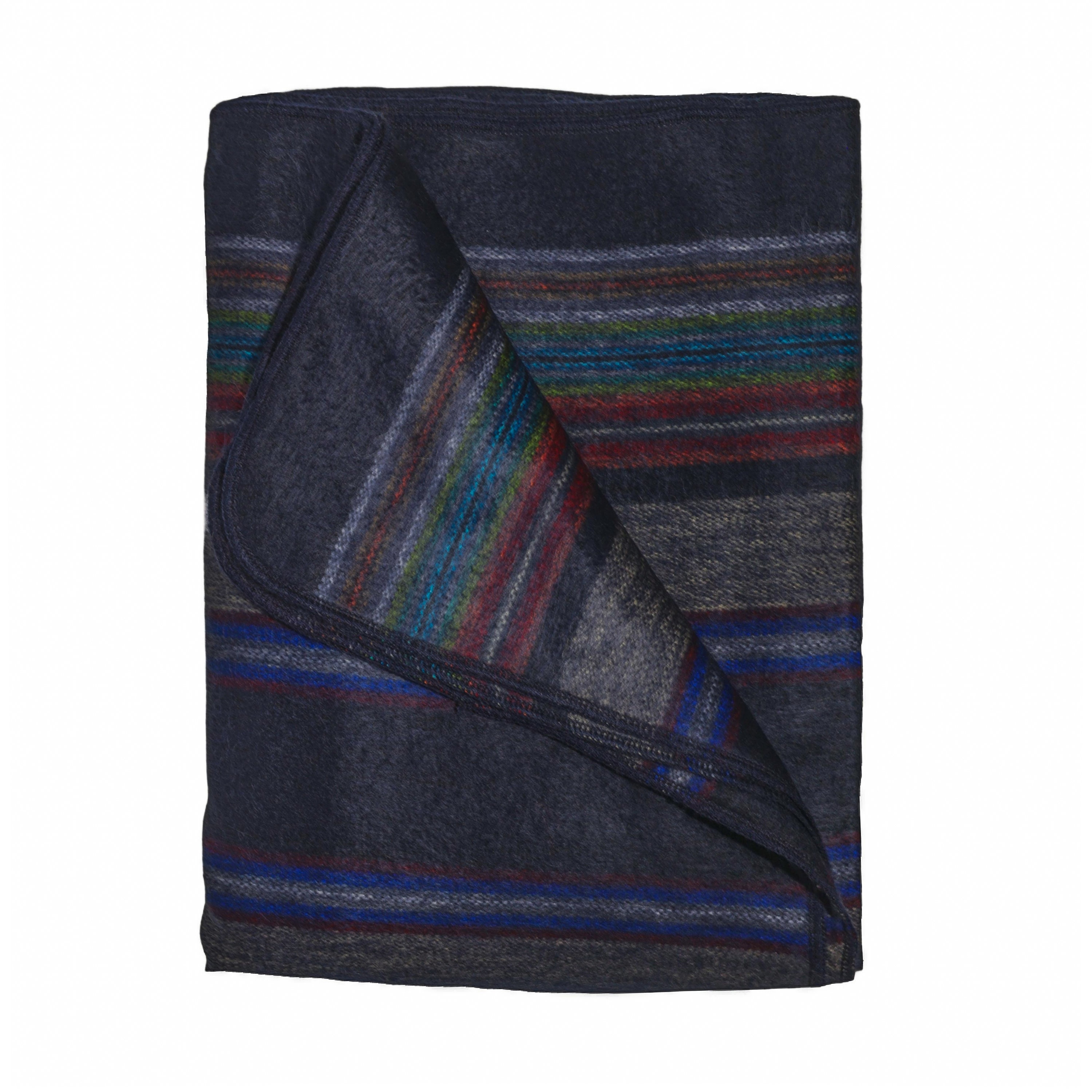Dark Blue Alpaca Wool Throw blanket | Large Throw |  Handmade Wool blanket | Unique wool throw blanket | BLANKET | Wool Throws