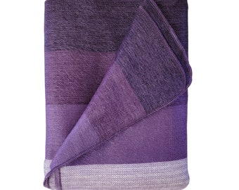 Alpaca wool blanket | alpaca blanket Super-soft & warm throw blanket. purple blanket