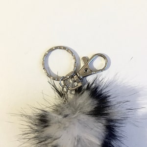 Handmade UK 43cm 16" Snow Leopard Faux Fake Fur Fake Animal Tail Large Keyring Keychain! *Made to order* image 8