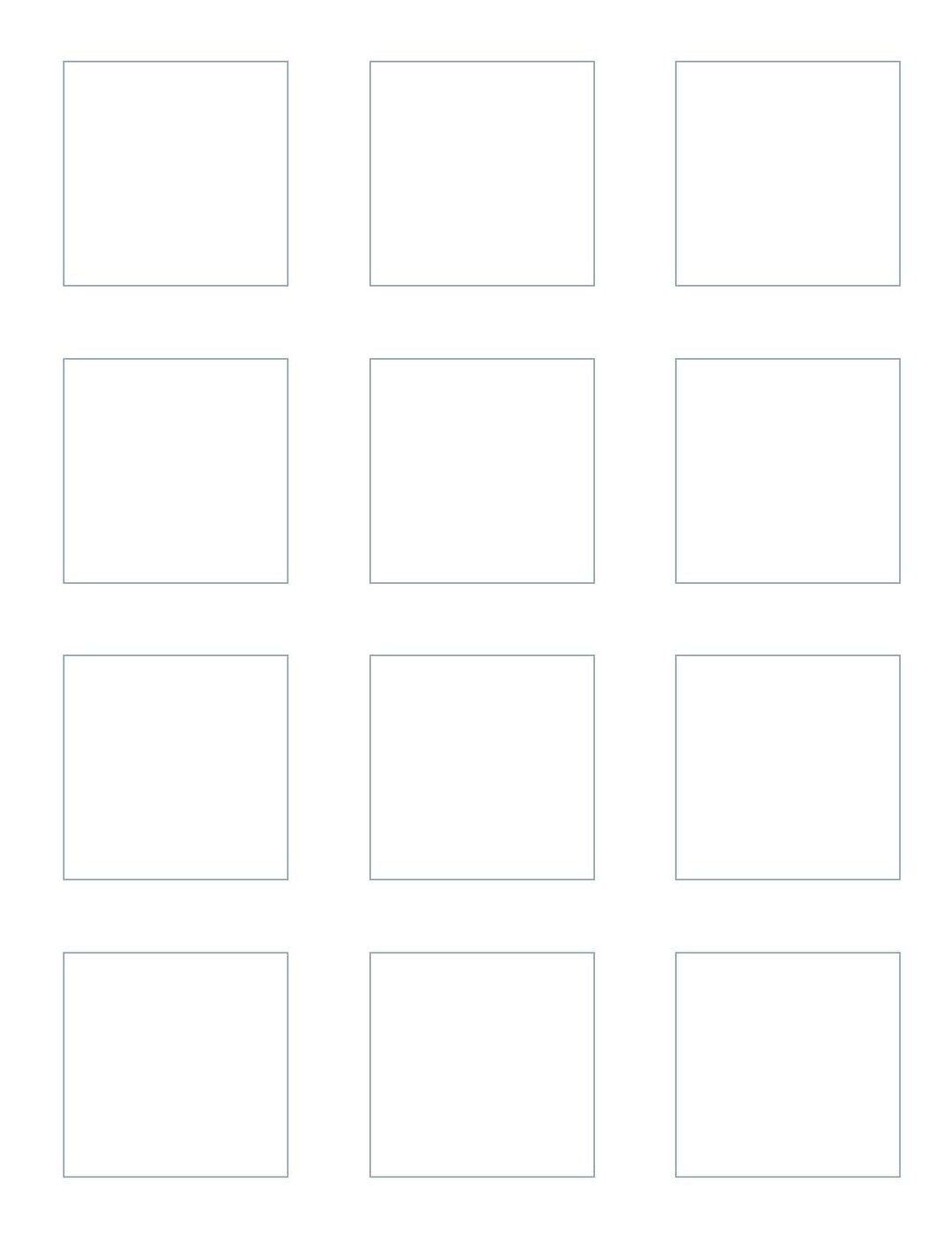2 Inch Square Template | Blank Template | PNG | JPG | Graphic | Design ...