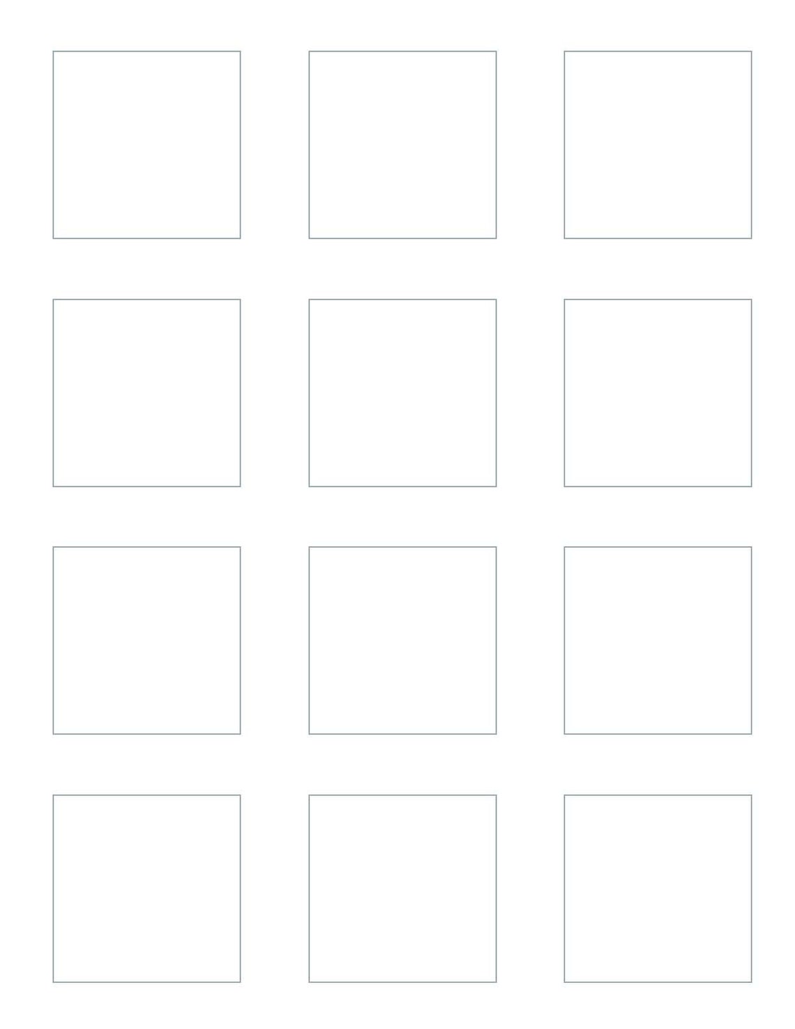 2 Inch Square Template | Blank Template | PNG | JPG | Graphic | Design ...
