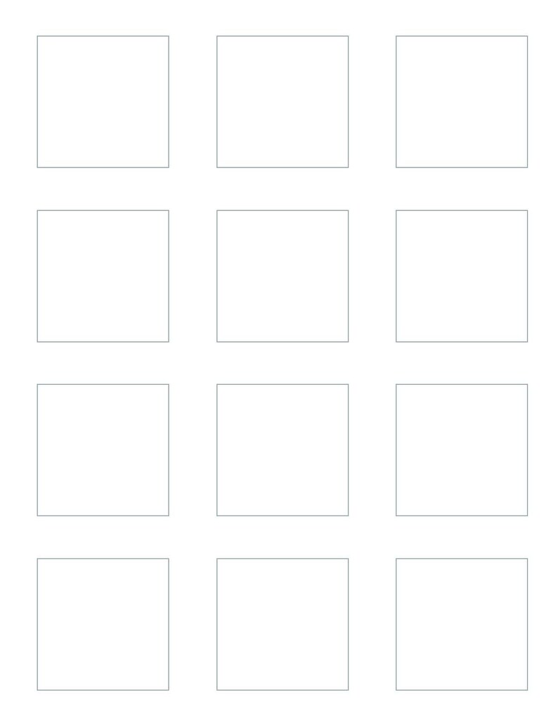 2 Inch Square Template Blank Template PNG JPG Graphic Etsy