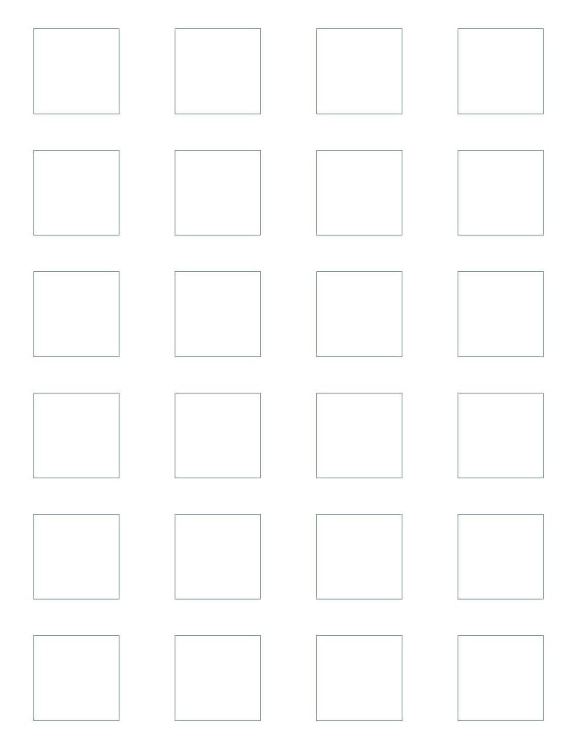 1 25 Inch Square Template Blank Template PNG JPG Etsy
