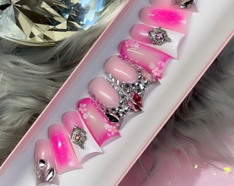 Pink Press on Nails| Duck Nails Shown