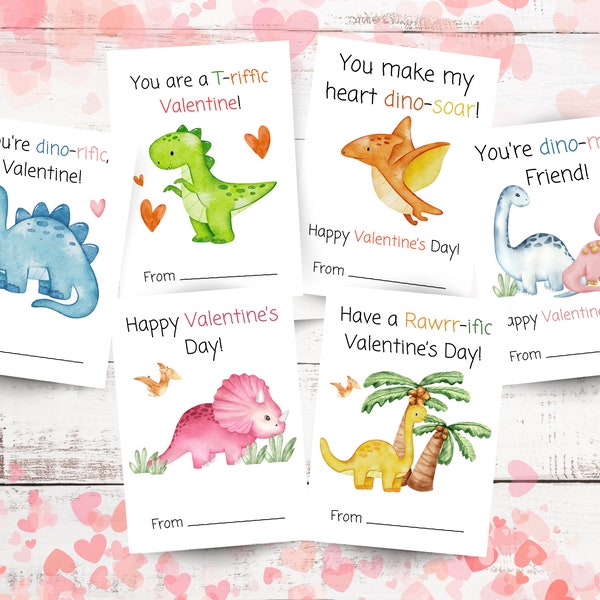Dinosaur Valentine - Etsy