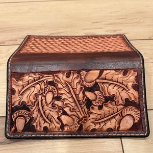 Leather checkbook cover