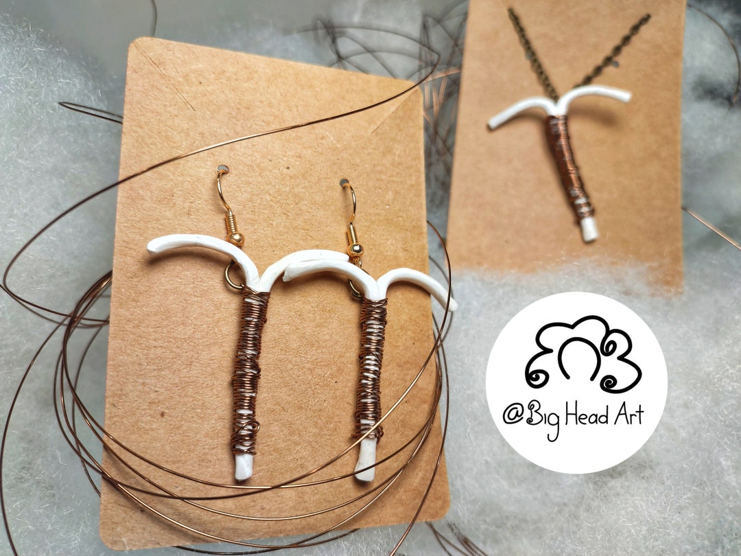 Copper IUD Polymer Clay Jewelry for Menstrual Cup Period Etsy