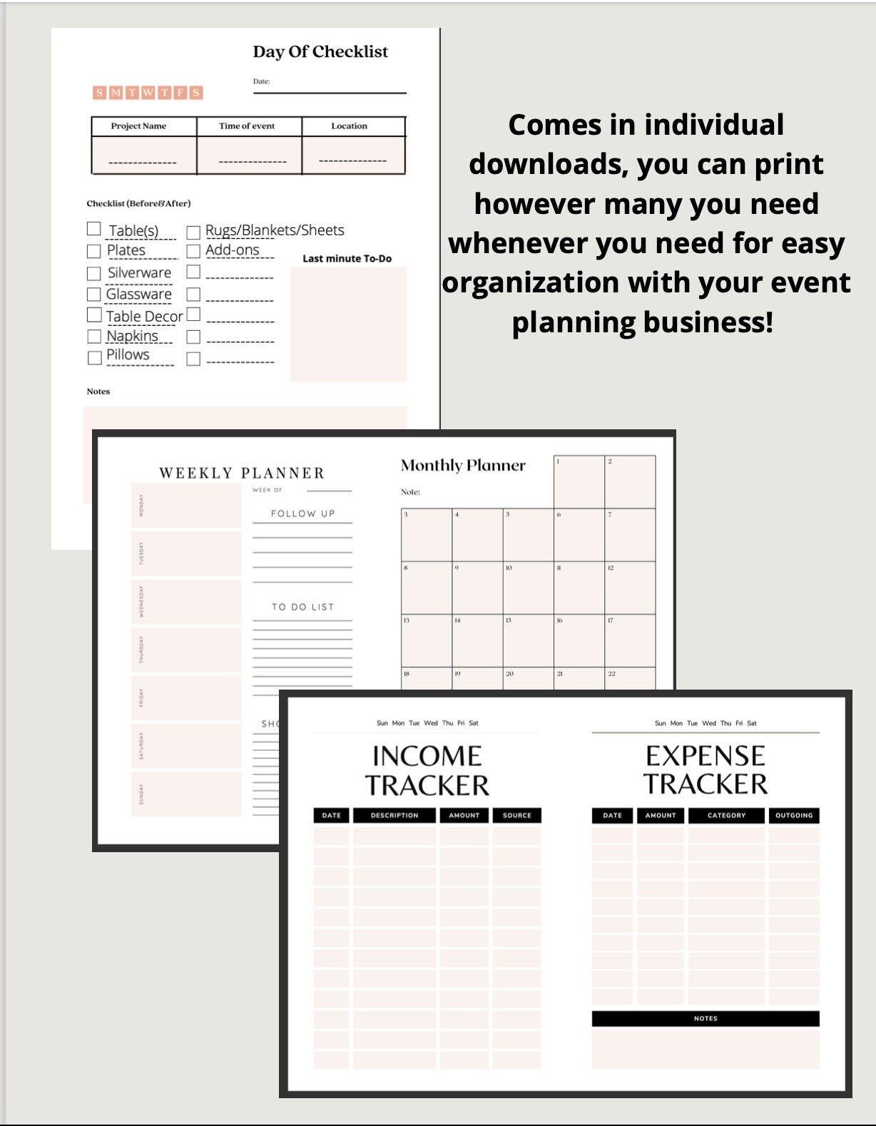 Luxury Picnic Planner Bundle Etsy