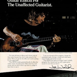 Joe Walsh of The Eagles - Yamaha Guitar Effects - 1989 Print Advertisement