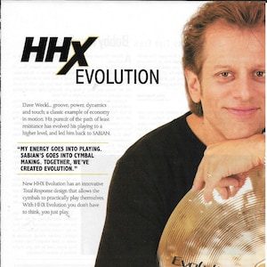 Dave Weckl - Sabian Cymbals - 2002 Print Advertisement