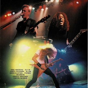 Mustaine / Friedman / Ellefson of MEGADETH - D&#39;Addario Strings - 1998 Print Ad