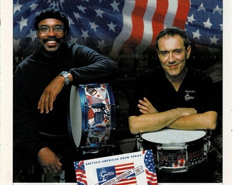 Vinnie Colaiuta & Harvey Mason - Gretsch Drums - Publicité imprimée