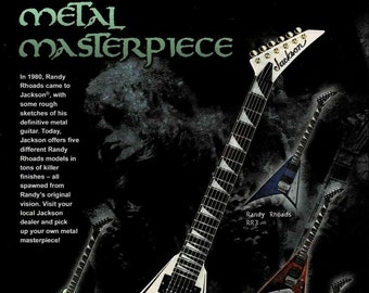 Randy Rhoads - Metal Masterpiece - Jackson Guitars - Publicité imprimée