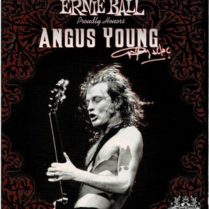 Angus Young von AC/DC - Ernie Ball - Print Werbung