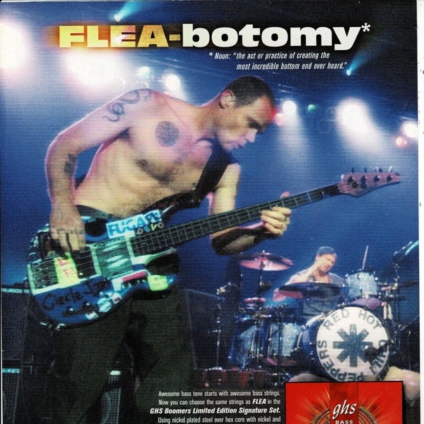 Flea of Red Hot Chili Peppers - GHS Strings - Print Advertisement