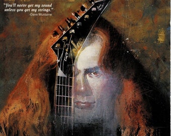 Dave Mustaine of Megadeth - D'Addario Strings - Print Ad - 1996