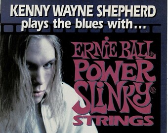 KENNY WAYNE SHEPHERD -  Ernie Ball - 1996 Print Advertisement