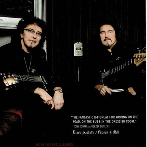 Tony Iommi & Geezer Butler of Black Sabbath - Zoom Recorder - Print Advertisement
