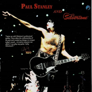 PAUL STANLEY de KISS - Silvertone Guitars - Anuncio impreso
