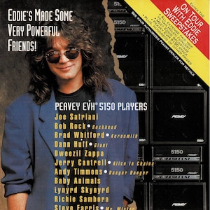 Eddie Van Halen - Peavey Amps - EVH 5150 - 1993 Print Advertisement