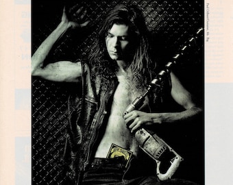 Paul Gilbert of Mr. Big - Dean Markley -  1991 Print Ad