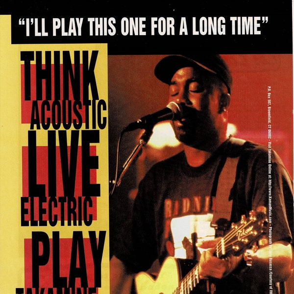 Darius Rucker of Hootie and The Blowfish -  Takamine Guitars - 1996 Print Ad