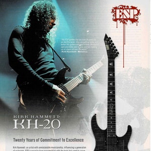Kirk Hammett of Metallica - ESP Guitars - Print Ad