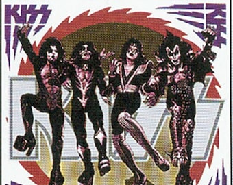 KISS - Group - Window Sticker - 6 in x 6 in - VINTAGE